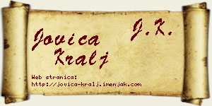 Jovica Kralj vizit kartica